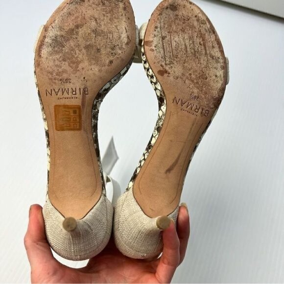 ALEXANDRE BIRMAN Sandals womens 6.5 Animal Print Leather Trim Embellishment - Picture 14 of 15